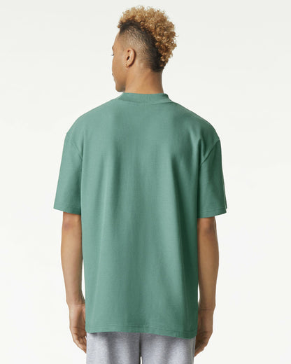 AMERICAN APPAREL 1PQ PIQUE MOCKNECK T-SHIRT-UNISEX