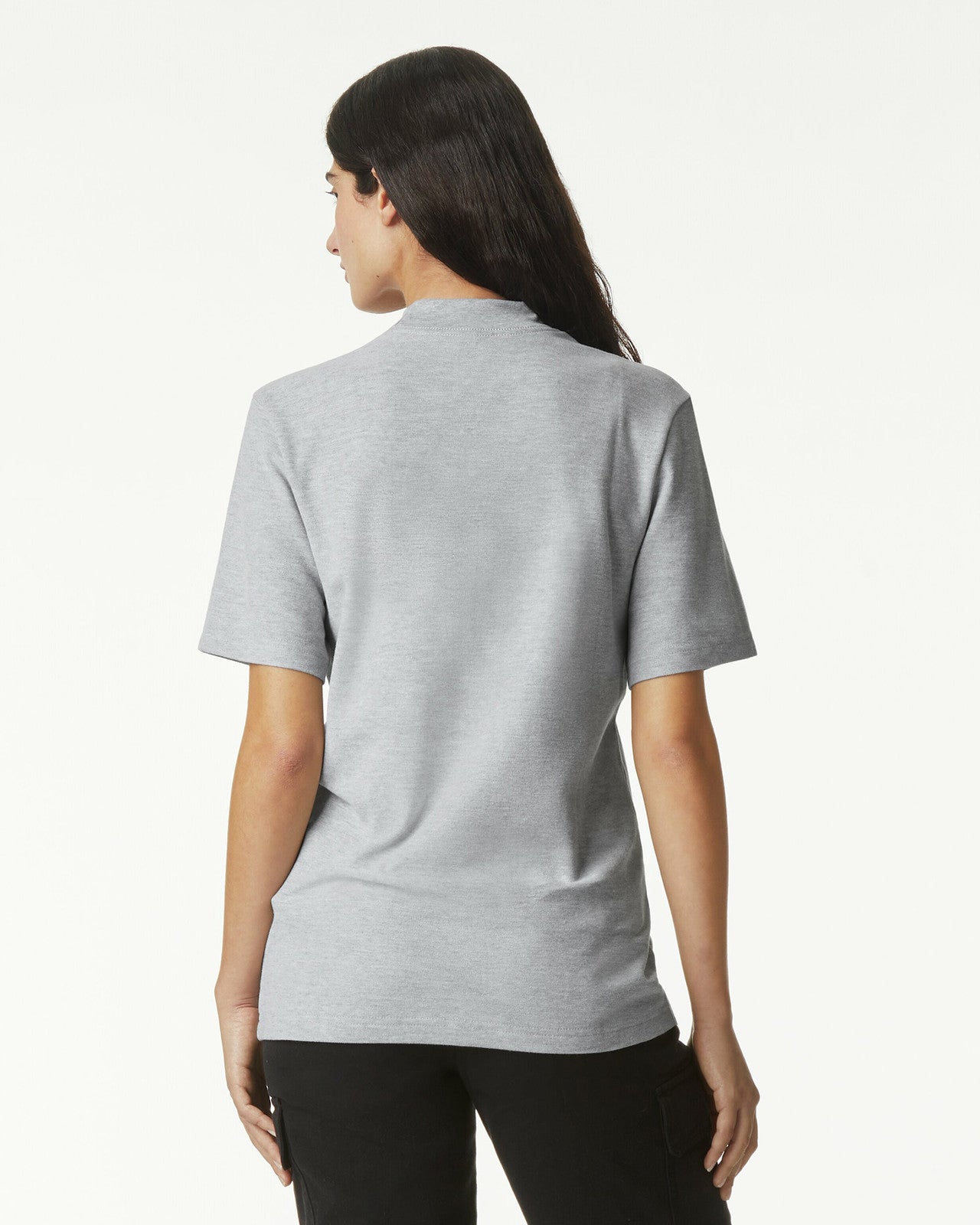 AMERICAN APPAREL 1PQ PIQUE MOCKNECK T-SHIRT-UNISEX