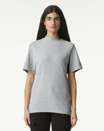 AMERICAN APPAREL 1PQ PIQUE MOCKNECK T-SHIRT-UNISEX