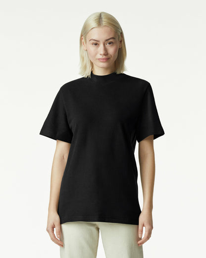 AMERICAN APPAREL 1PQ PIQUE MOCKNECK T-SHIRT-UNISEX