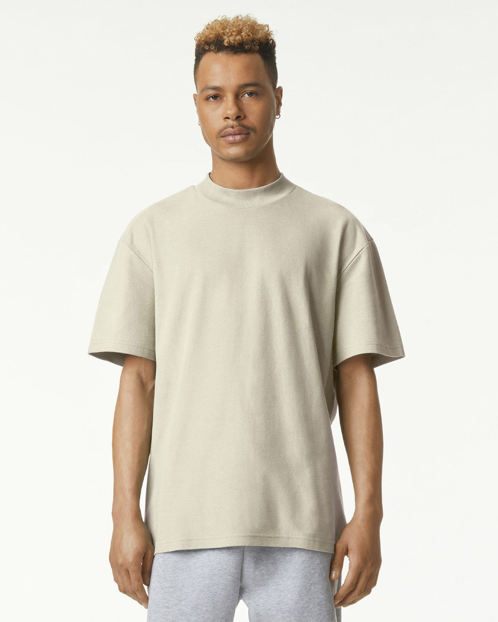 AMERICAN APPAREL 1PQ PIQUE MOCKNECK T-SHIRT-UNISEX