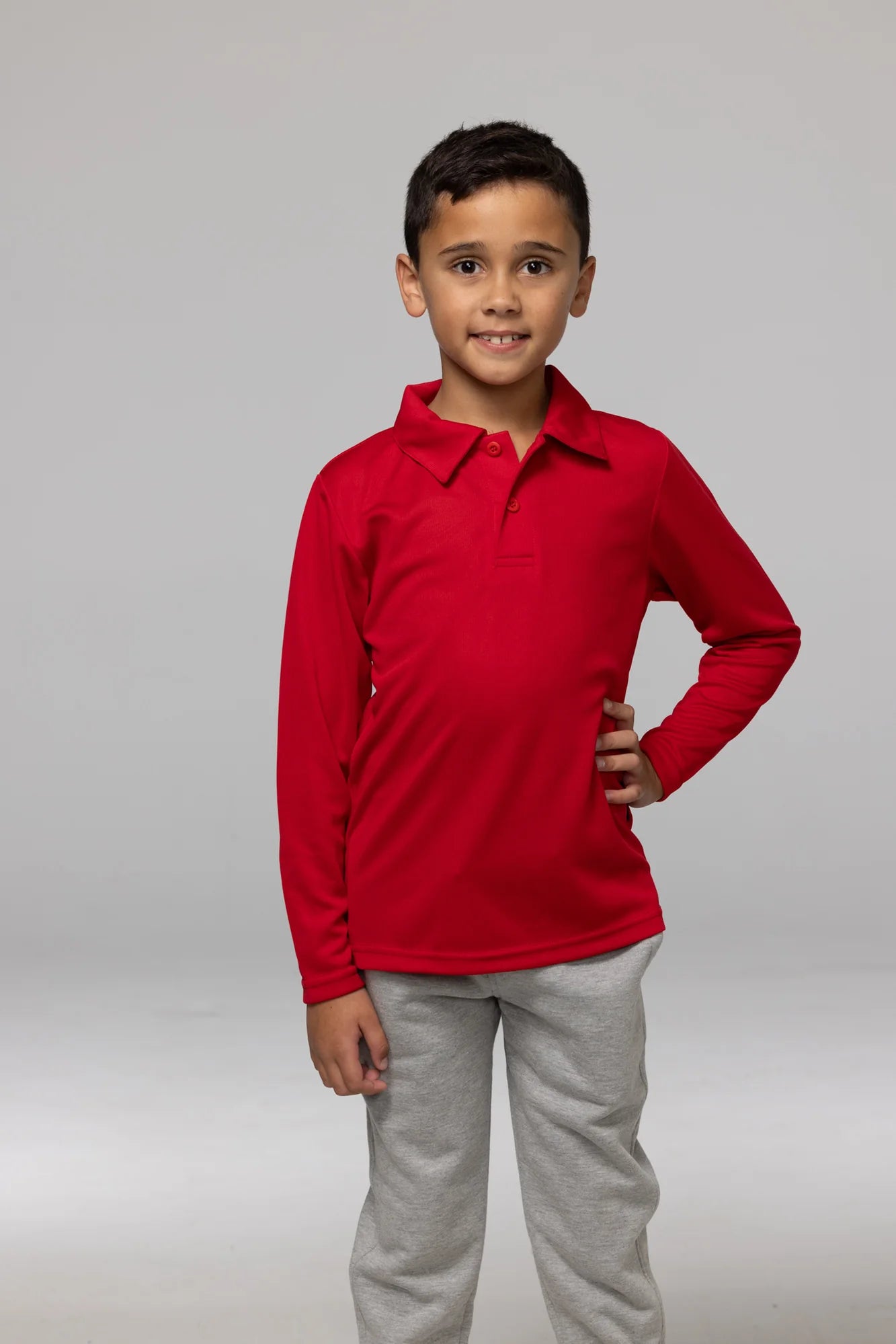 AUSSIE PACIFIC BOTANY LONG SLEEVE  POLO-YOUTH