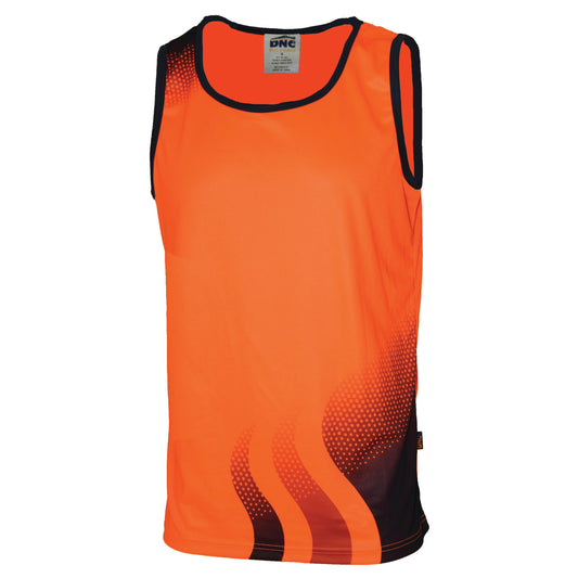 DNC WAVE HIVIS SUBLIMATED SINGLET-MEN'S