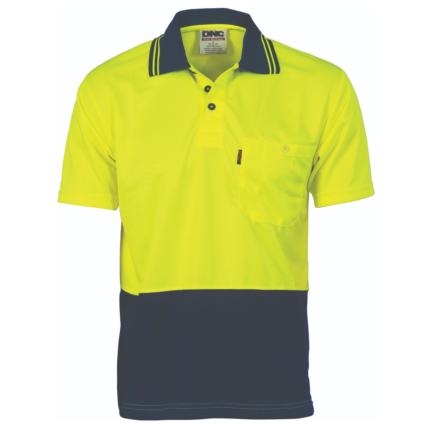 DNC HIVIS TWO TONE COOL BREATHE SHORT SLEEVE POLO-MEN'S