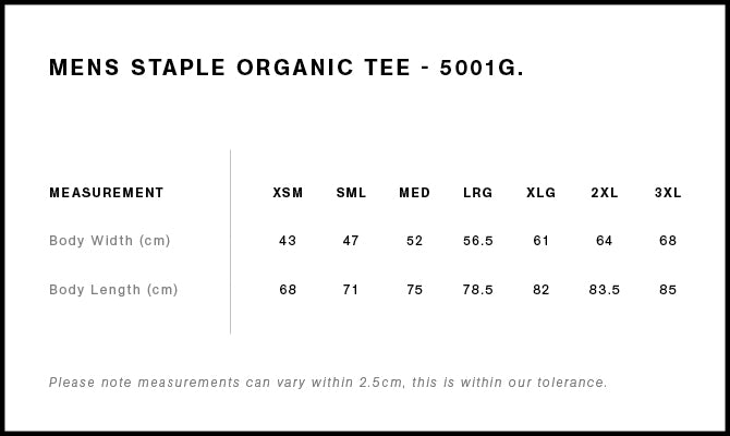 AS COLOUR STAPLE ORGANIC TEE-MEN'S