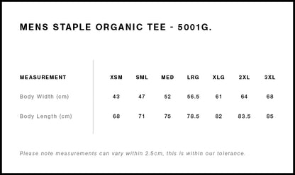 AS COLOUR STAPLE ORGANIC TEE-MEN'S