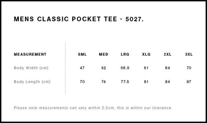 AS COLOUR CLASSIC POCKET TEE-MEN’S