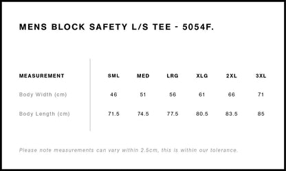 AS COLOUR BLOCK SAFETY LONG SLEEVE TEE-MEN'S