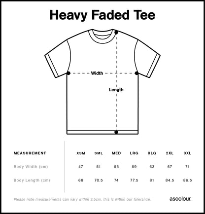 AS COLOUR HEAVY FADED TEE-MEN'S