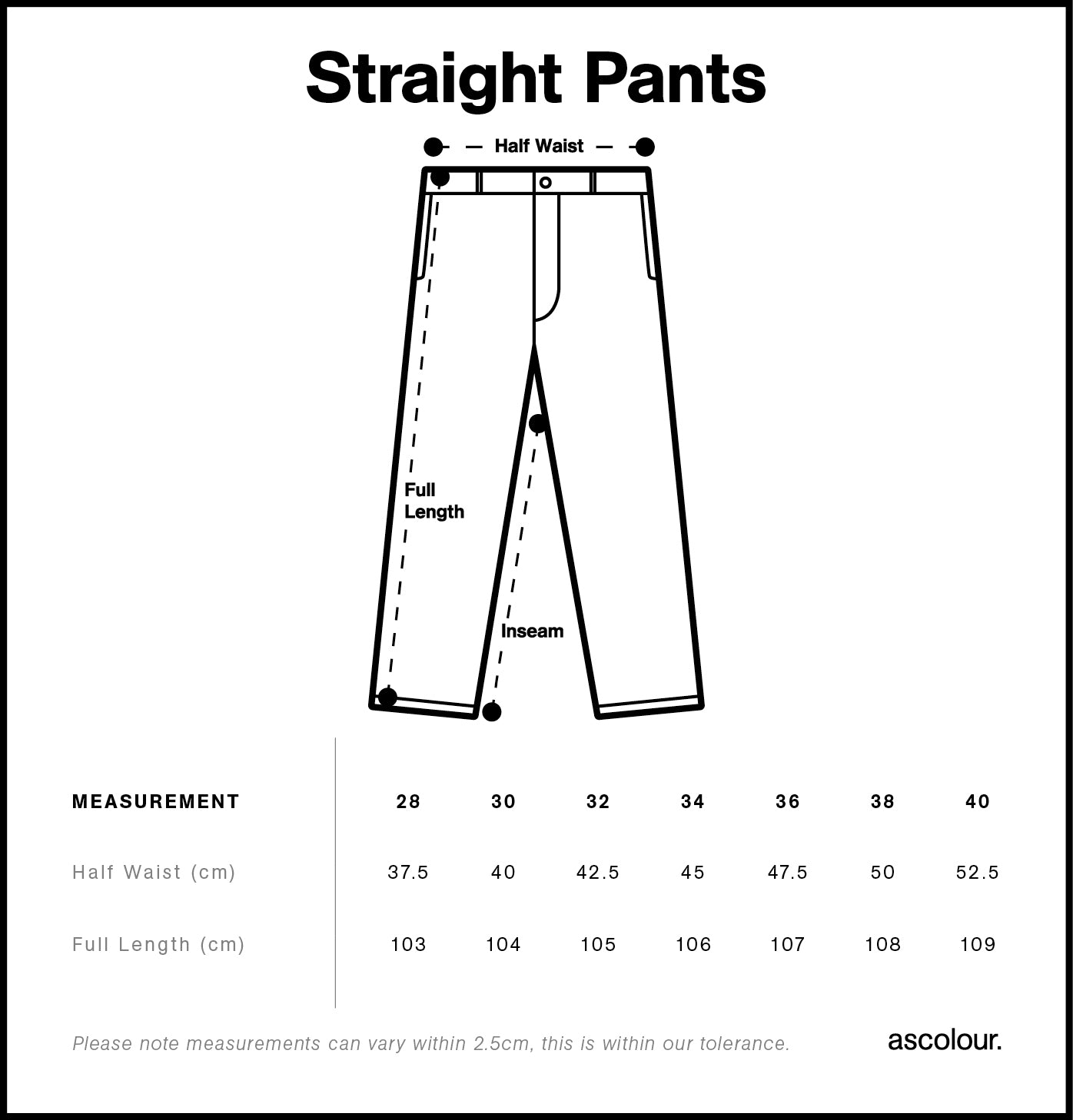 AS COLOUR STRAIGHT PANTS-MEN’S