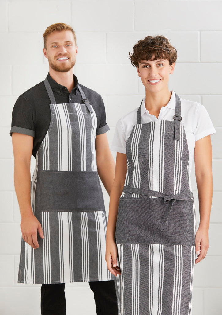 BIZ COLLECTION SALT APRON CHARCOAL-WHITE