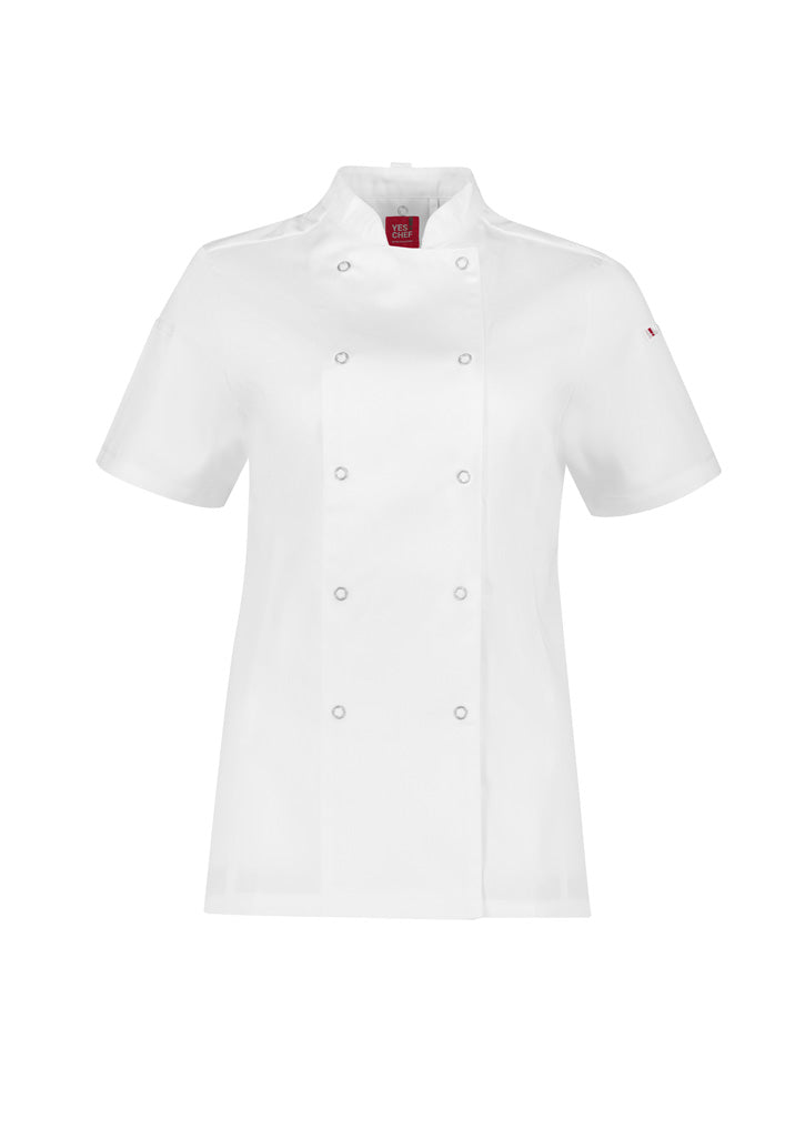 BIZ COLLECTION ZEST SHORT SLEEVE CHEF JACKET WOMENS