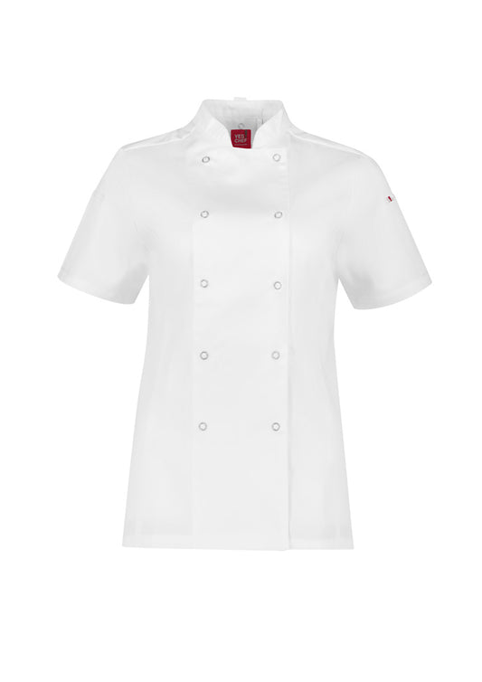 BIZ COLLECTION ZEST SHORT SLEEVE CHEF JACKET WOMENS