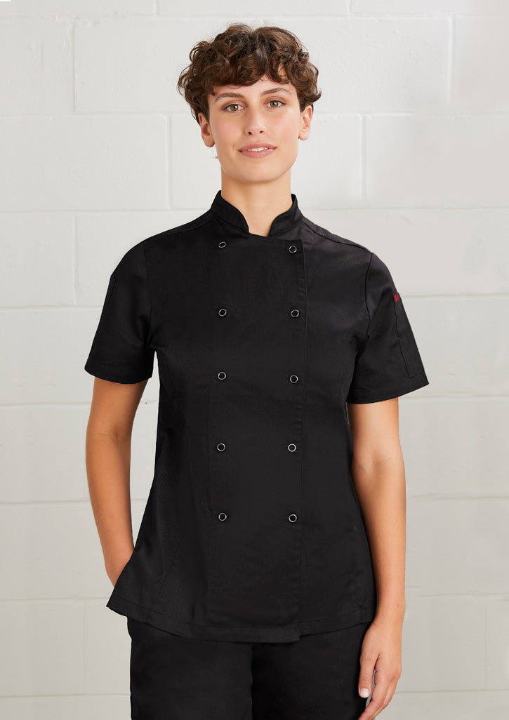 BIZ COLLECTION ZEST SHORT SLEEVE CHEF JACKET WOMENS