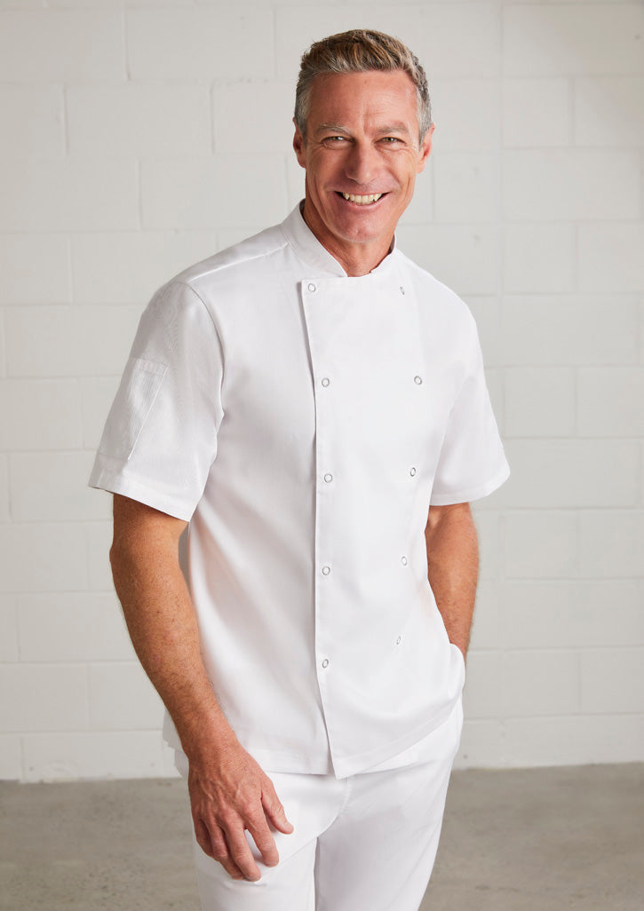 BIZ COLLECTION ZEST SHORT SLEEVE CHEF JACKET MENS