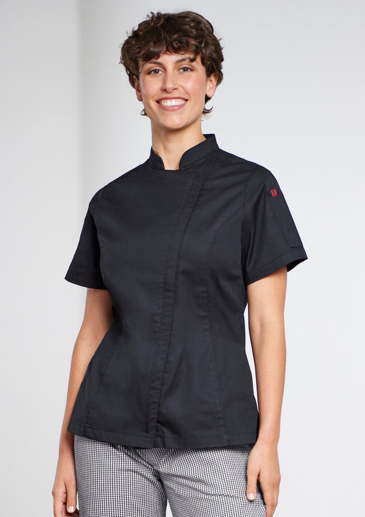 BIZ COLLECTION ALFRESCO SHORT SLEEVE CHEF JACKET WOMENS