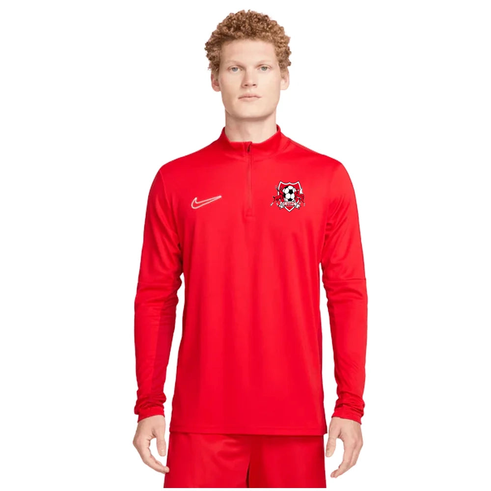 NIKE CHARLES STURT FC DRI-FIT ACADEMY 23 DRILL TOP RED ADULTS