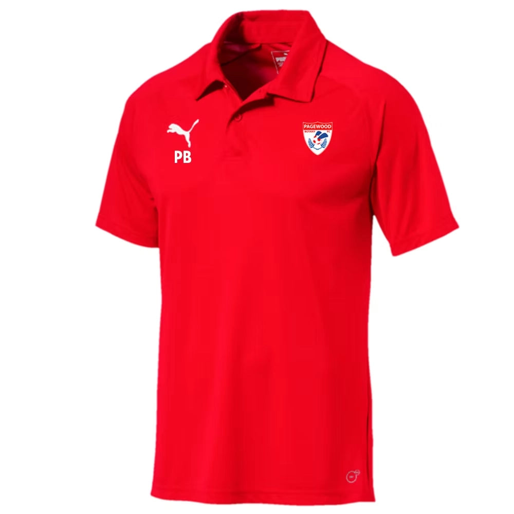 PUMA PAGEWOOD FC LIGA SIDELINE POLO RED MENS