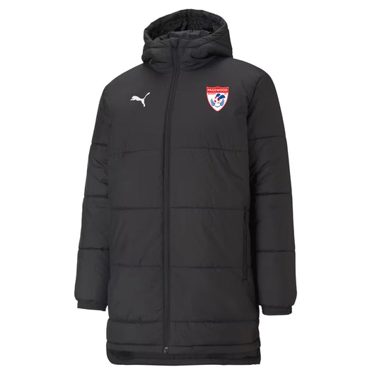 PUMA PAGEWOOD FC TEAM LIGA BENCH JACKET BLACK-ADULTS