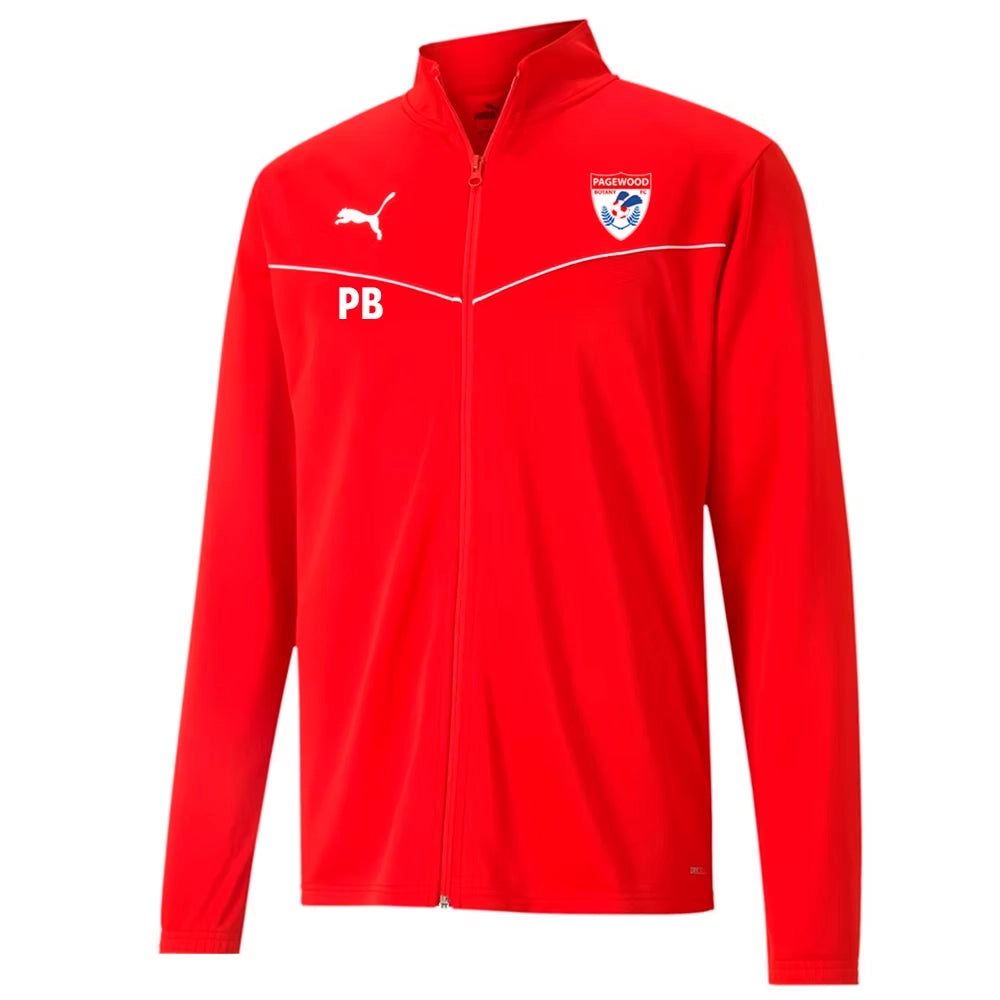 PUMA PAGEWOOD FC TEAM RISE FULL ZIP JACKET RED-YOUTH