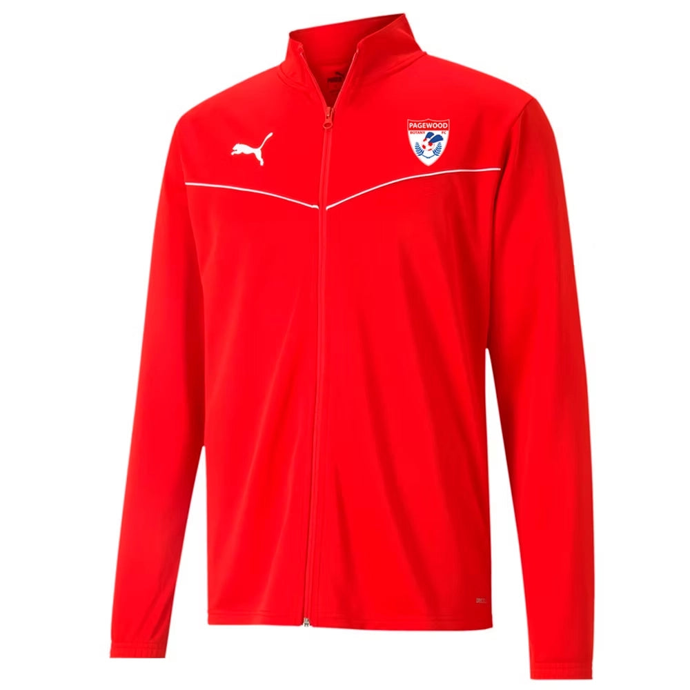 PUMA PAGEWOOD FC TEAM RISE FULL ZIP JACKET RED-ADULTS