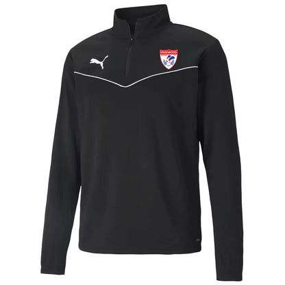 PUMA PAGEWOOD FC TEAM RISE 1/4 ZIP JACKET BLACK-YOUTH