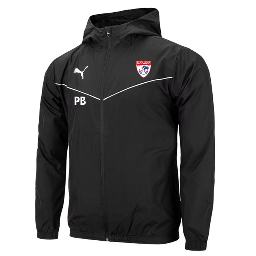 PUMA PAGEWOOD FC TEAM RISE ALL WEATHER JACKET BLACK-YOUTH