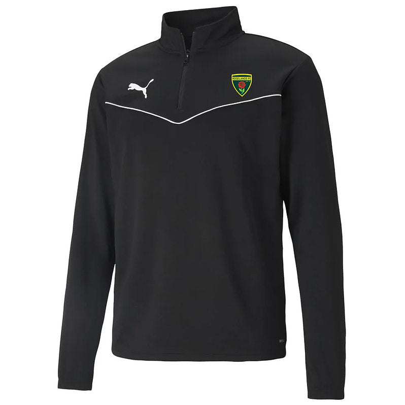 PUMA ROSELANDS FC TEAM RISE 1/4 ZIP JACKET BLACK-ADULTS