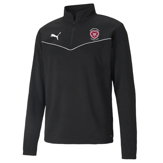 PUMA UNANDERRA FC TEAM RISE 1/4 ZIP JACKET BLACK-ADULTS