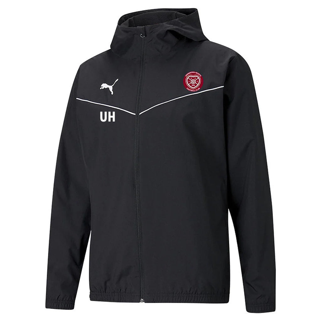 PUMA UNANDERRA HEARTS FC TEAM RISE ALL WEATHER JACKET-BLACK YOUTH