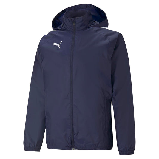 PUMA TEAM LIGA ALL WEATHER JACKET NAVY YOUTH