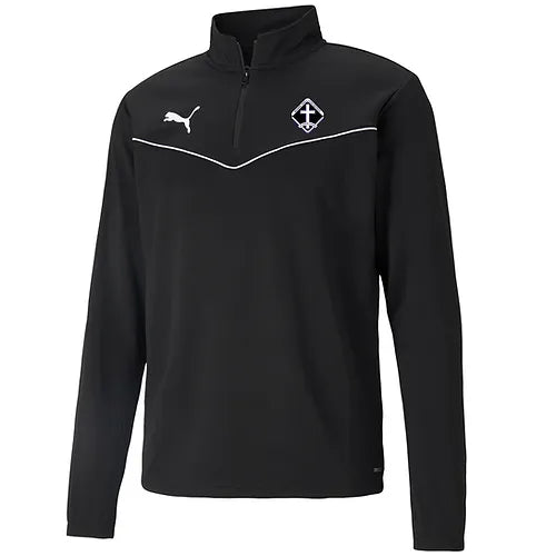 PUMA MAMRE TEAMRISE 1/4 ZIP BLACK-ADULT