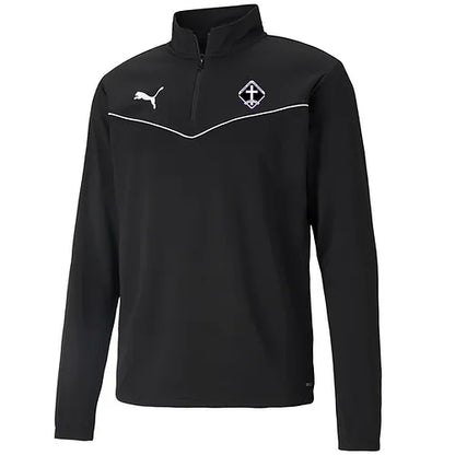 PUMA MAMRE TEAMRISE 1/4 ZIP BLACK-YOUTH