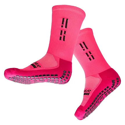 GRIP STAR CREW SOCKS PINK