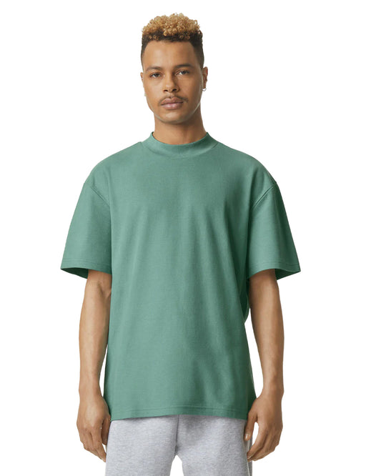 AMERICAN APPAREL 1PQ PIQUE MOCKNECK T-SHIRT-UNISEX