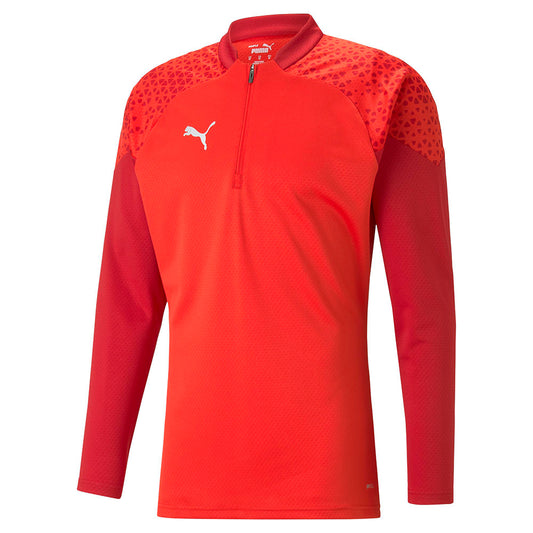 PUMA TEAM CUP TRAINING JACKET 1-4 ZIP RED-ADULTS