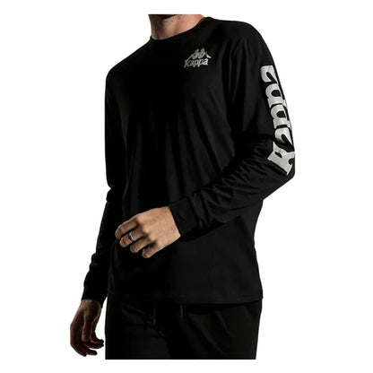 KAPPA AUTHENTIC DEFENDER LONG SLEEVE T-SHIRT BLACK-MENS