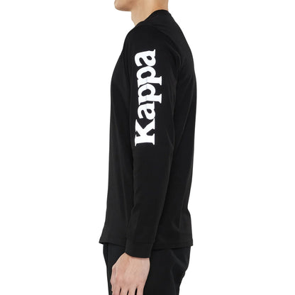 KAPPA AUTHENTIC DEFENDER LONG SLEEVE T-SHIRT BLACK-MENS