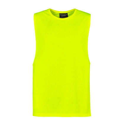 SYZMIK HI VIS SLEEVELESS TEE SHIRT MENS