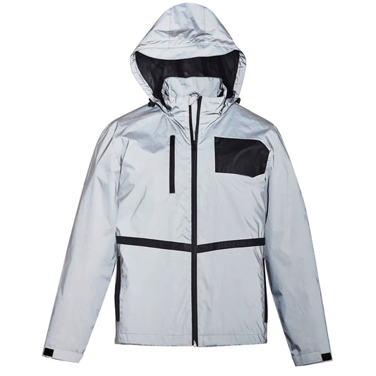 SYZMIK STREETWORX REFLECTIVE WATERPROOF JACKET SILVER-UNISEX