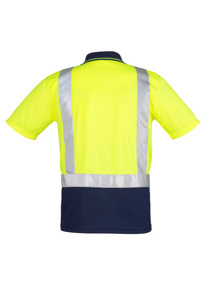 SYZMIK HI VIS SPLICED POLO SHOULDER TAPED MENS