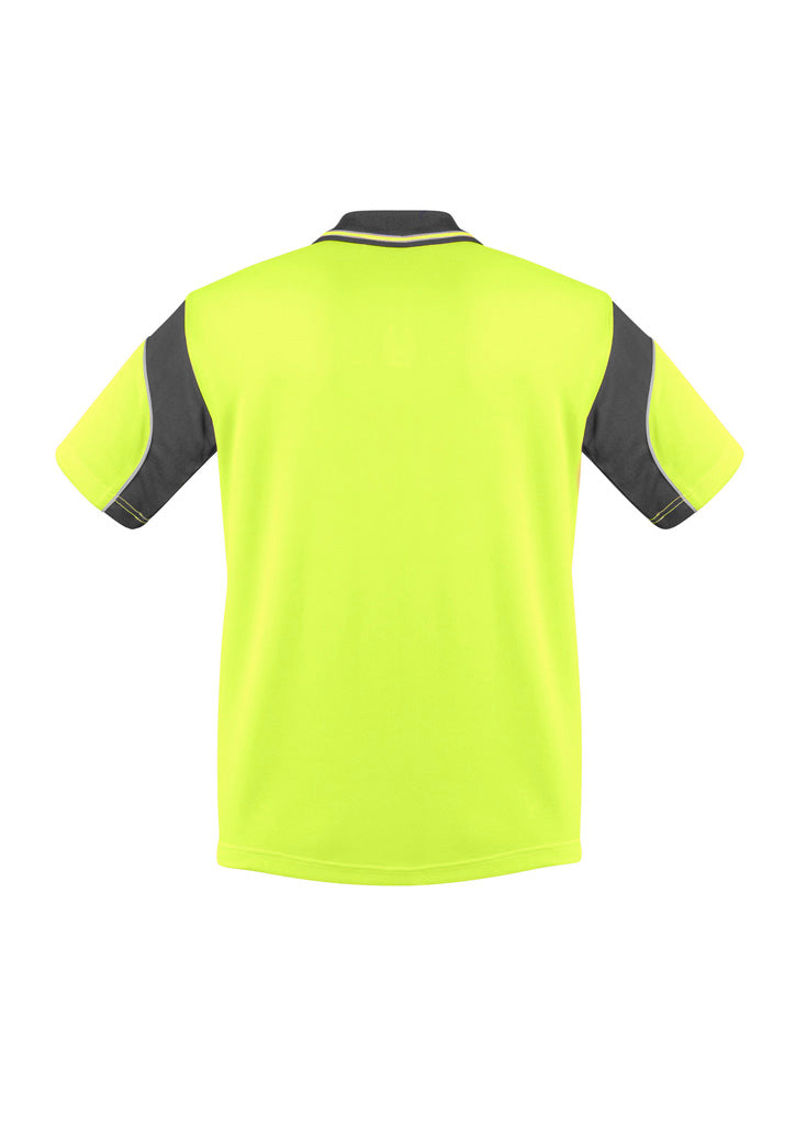 SYZMIK HI VIS AZTEC POLO MENS