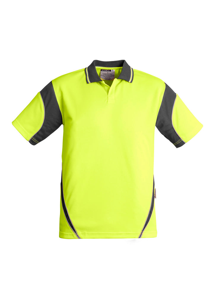 SYZMIK HI VIS AZTEC POLO MENS