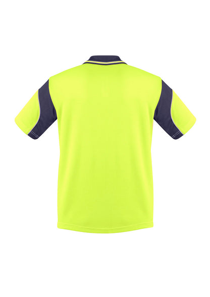 SYZMIK HI VIS AZTEC POLO MENS