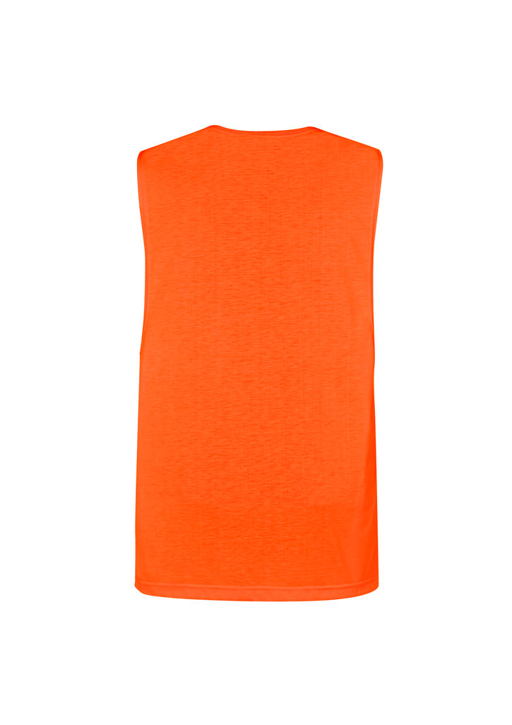 SYZMIK HI VIS SLEEVELESS TEE SHIRT MENS