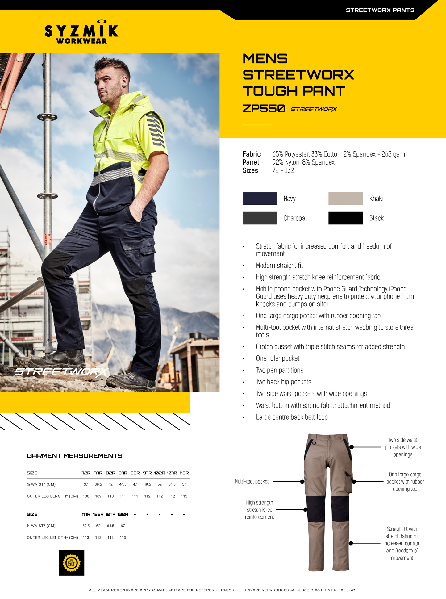 SYZMIK STREETWORX TOUGH PANT MENS