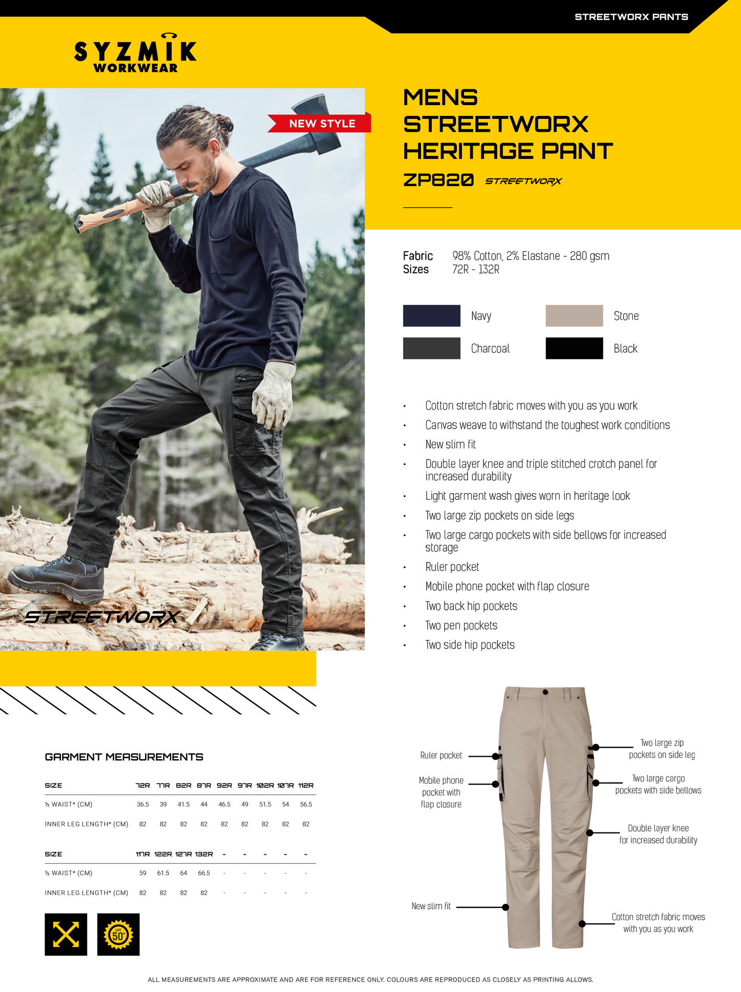 SYZMIK STREETWORX HERITAGE PANT MENS