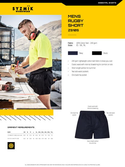 SYZMIK RUGBY SHORT MENS