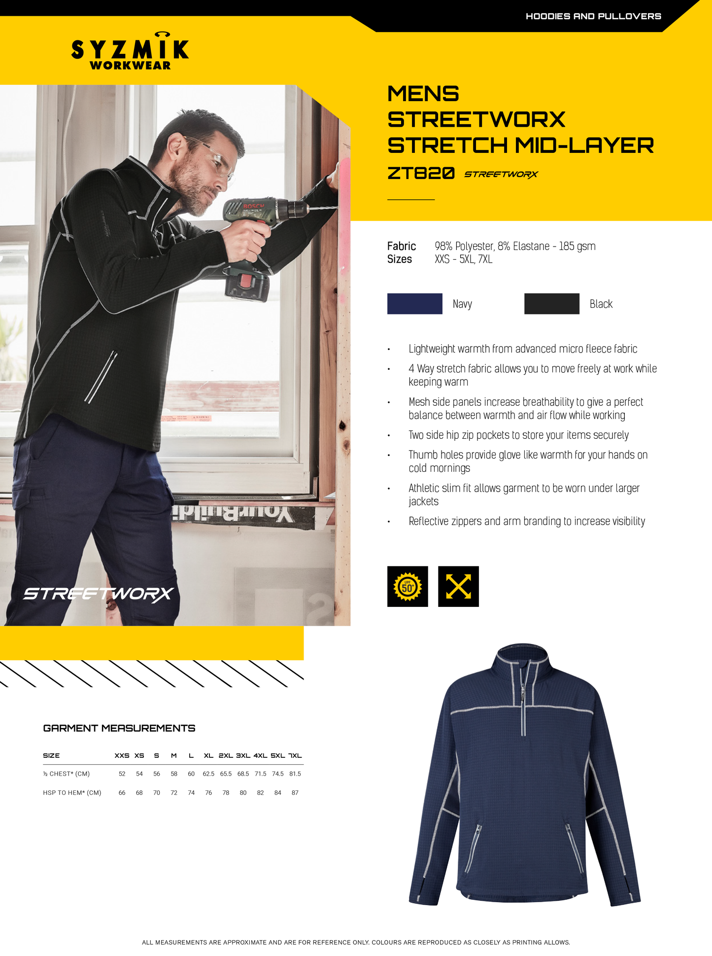 SYZMIK STREETWORX STRETCH MID LAYER MENS