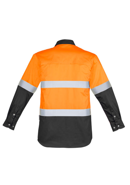 SYZMIK HI VIS SPLICED INDUSTRIAL SHIRT HOOP TAPED MENS